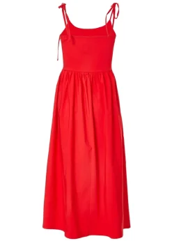 Quiz Red Tie Shoulder Midi Dress
