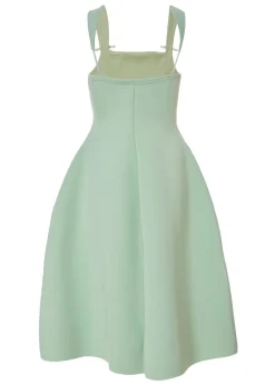 Quiz Sage Diamante Bow Midi Dress