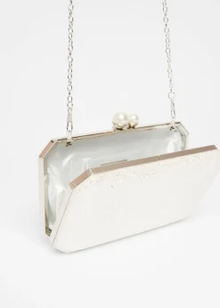 Quiz Silver Bridal Box Bag