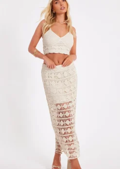 Quiz Stone Crochet Crop Top