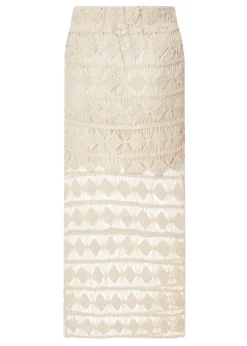 Quiz Stone Crochet Midaxi Skirt