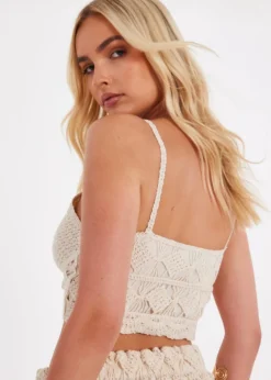 Quiz Stone Crochet Midaxi Skirt