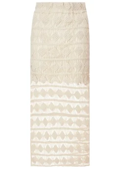 Quiz Stone Crochet Midaxi Skirt