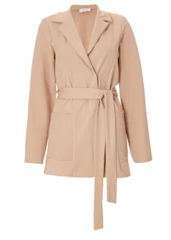 Quiz Stone Tie Waist Blazer