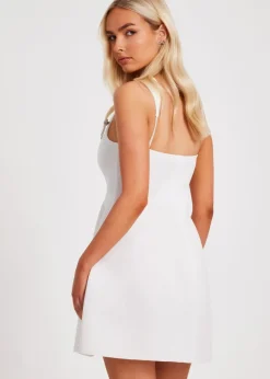 Quiz White A-Line Mini Dress