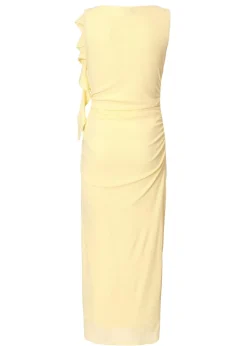 Quiz Yellow Frill Midi Dress