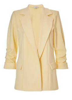 Quiz Yellow Ruched Sleeve Blazer