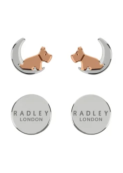 Radley London 18ct Rose Gold/Silver Plated Moon & Stars Earrings