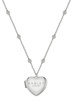 Radley London Silver Plated Bobble Chain Heart Locket Necklace