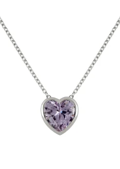 Radley London Silver Sterling Light Amethyst Heart Necklace