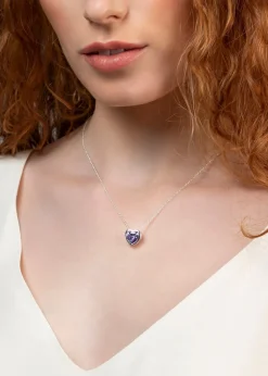 Radley London Silver Sterling Light Amethyst Heart Necklace