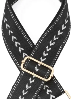 Raffaella Black and Silver Changeable Handbag Strap