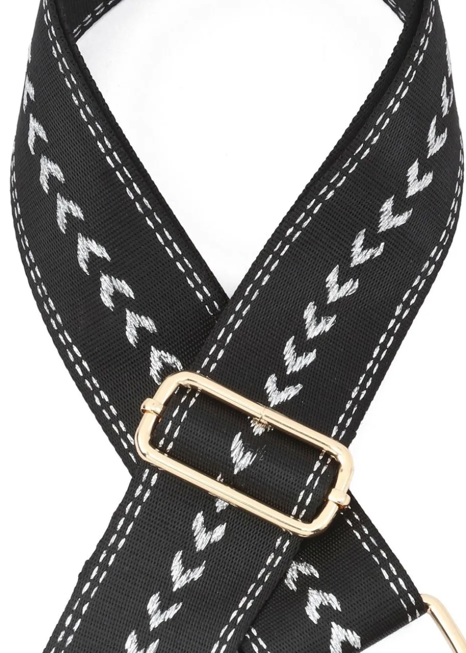 Raffaella Black and Silver Changeable Handbag Strap