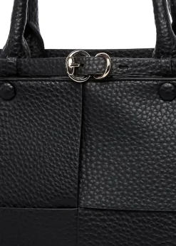 Raffaella Black Buckle Detail Shoulder Bag