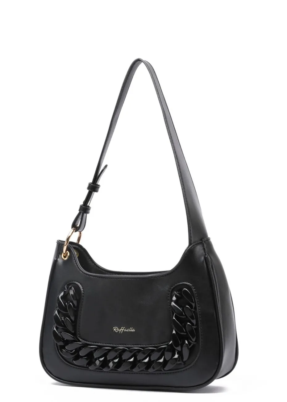 Raffaella Black Chain Body Bag