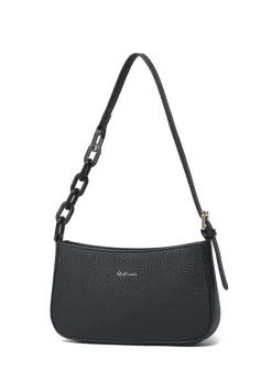 Raffaella Black Chain Saddle Bag