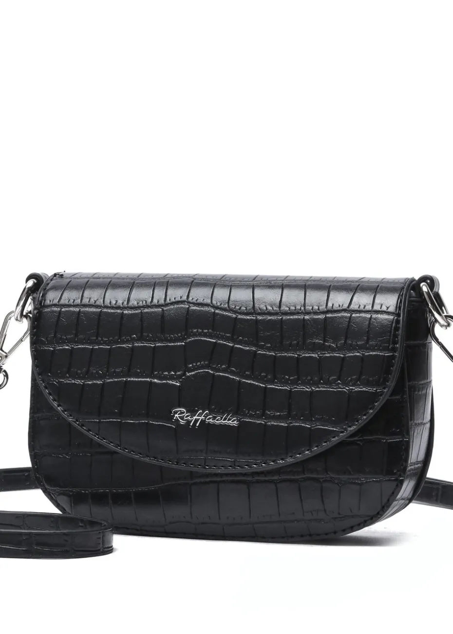 Raffaella Black Cross Body Phone Bag