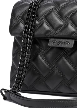 Raffaella Black Quilted Chain Shoulder Bag