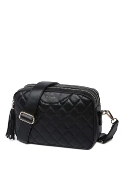 Raffaella Black Quilted Cross Body Camera Bag