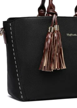 Raffaella Black Twin Handle Handbag