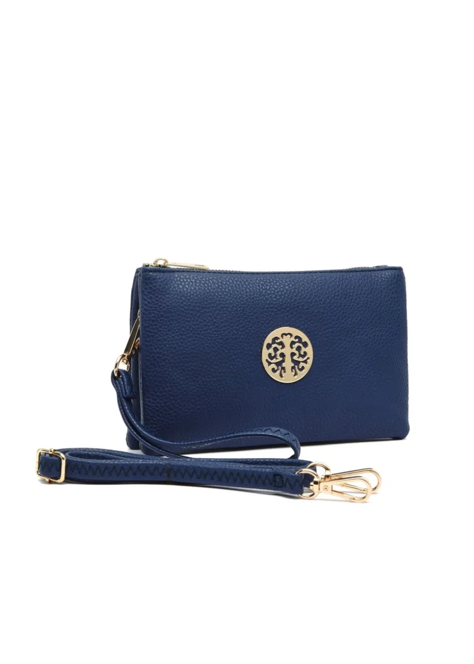 Raffaella Blue Clutch Purse