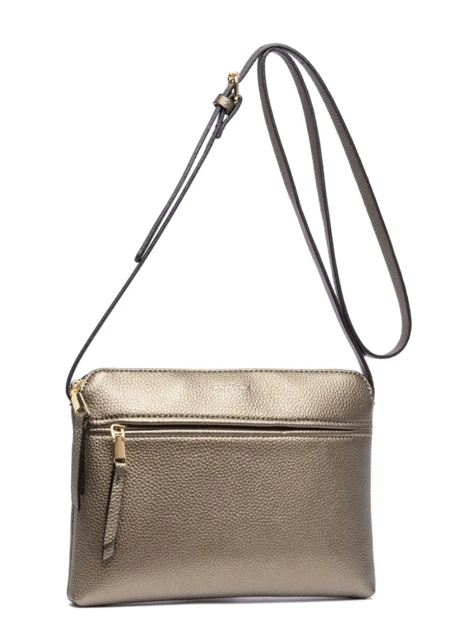 Raffaella Bronze Front Pocket Cross Body Bag
