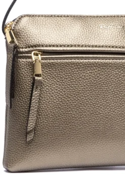 Raffaella Bronze Front Pocket Cross Body Bag