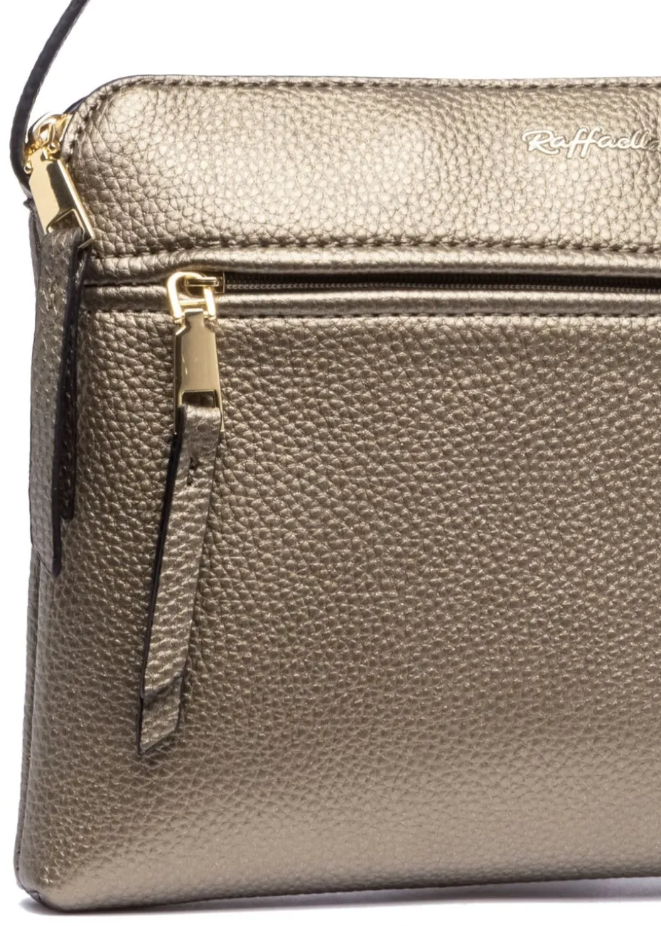 Raffaella Bronze Front Pocket Cross Body Bag