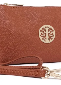 Raffaella Brown Clutch Purse