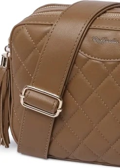Raffaella Brown Quilted Cross Body Camera Bag