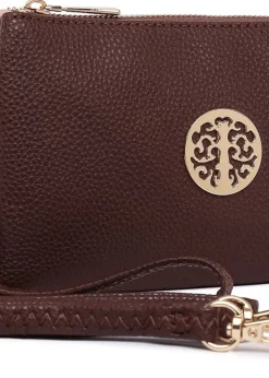 Raffaella Chocolate Brown Clutch Purse