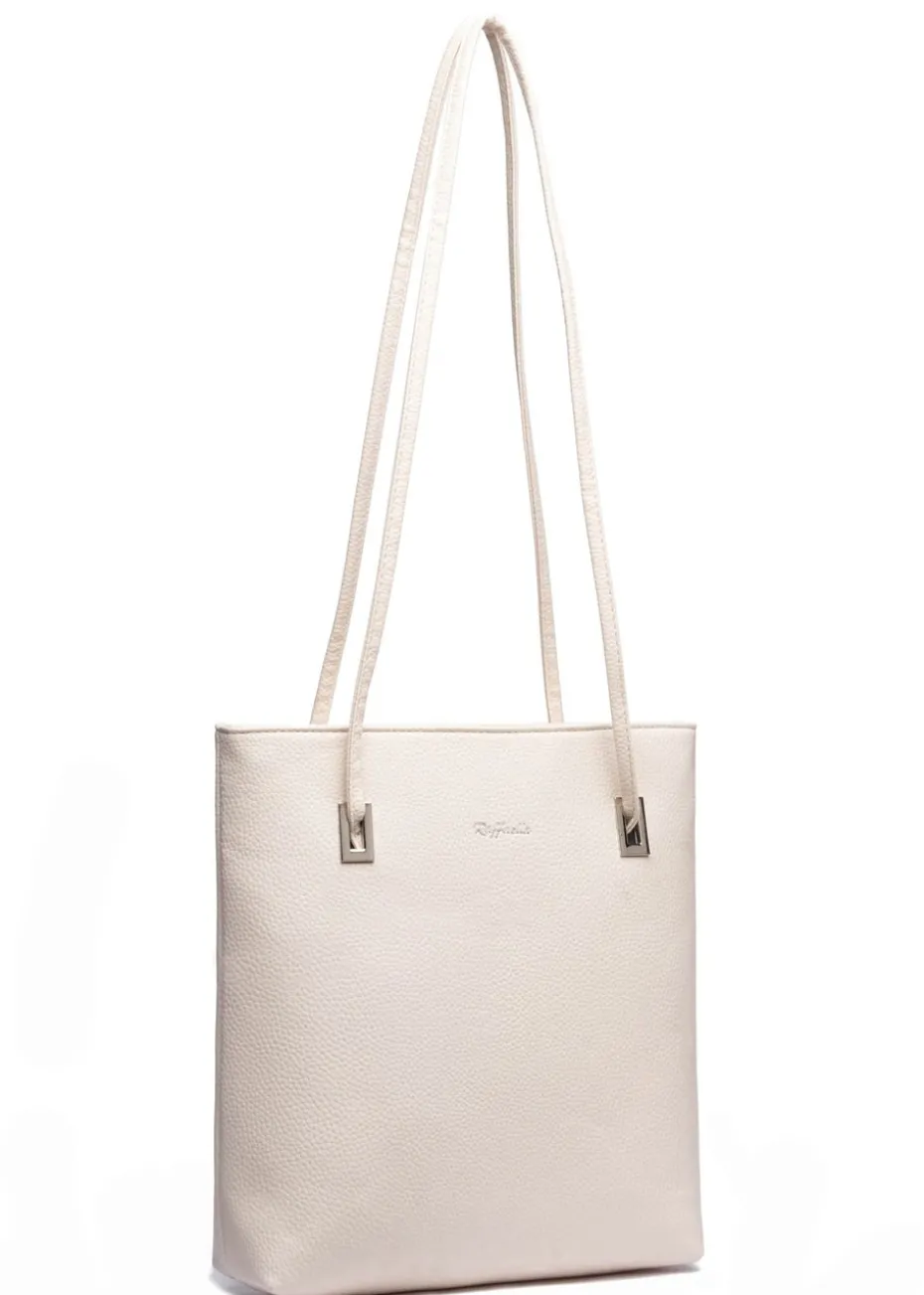 Raffaella Cream Slim Tote Shoulder Bag