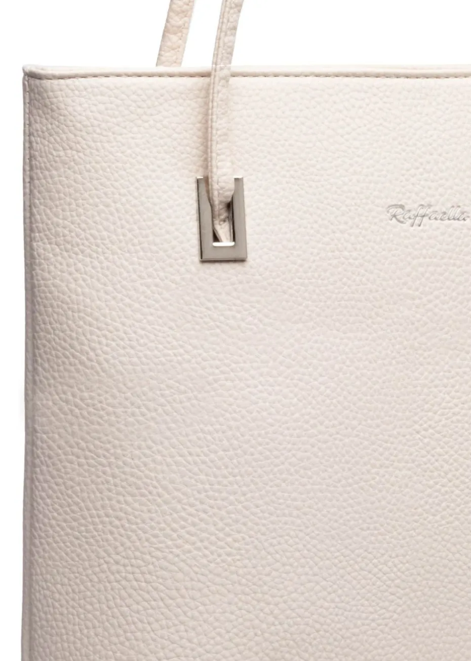 Raffaella Cream Slim Tote Shoulder Bag