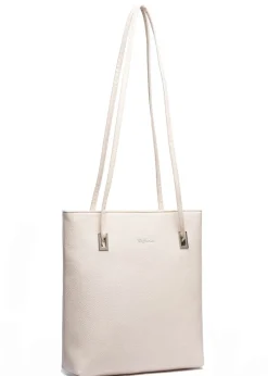 Raffaella Cream Slim Tote Shoulder Bag