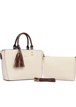 Raffaella Cream Twin Handle Handbag