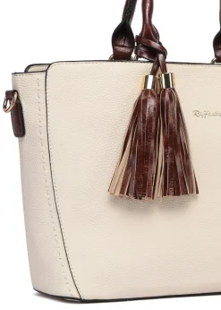 Raffaella Cream Twin Handle Handbag