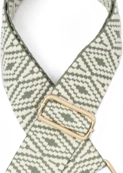 Raffaella Green and White Changeable Handbag Strap
