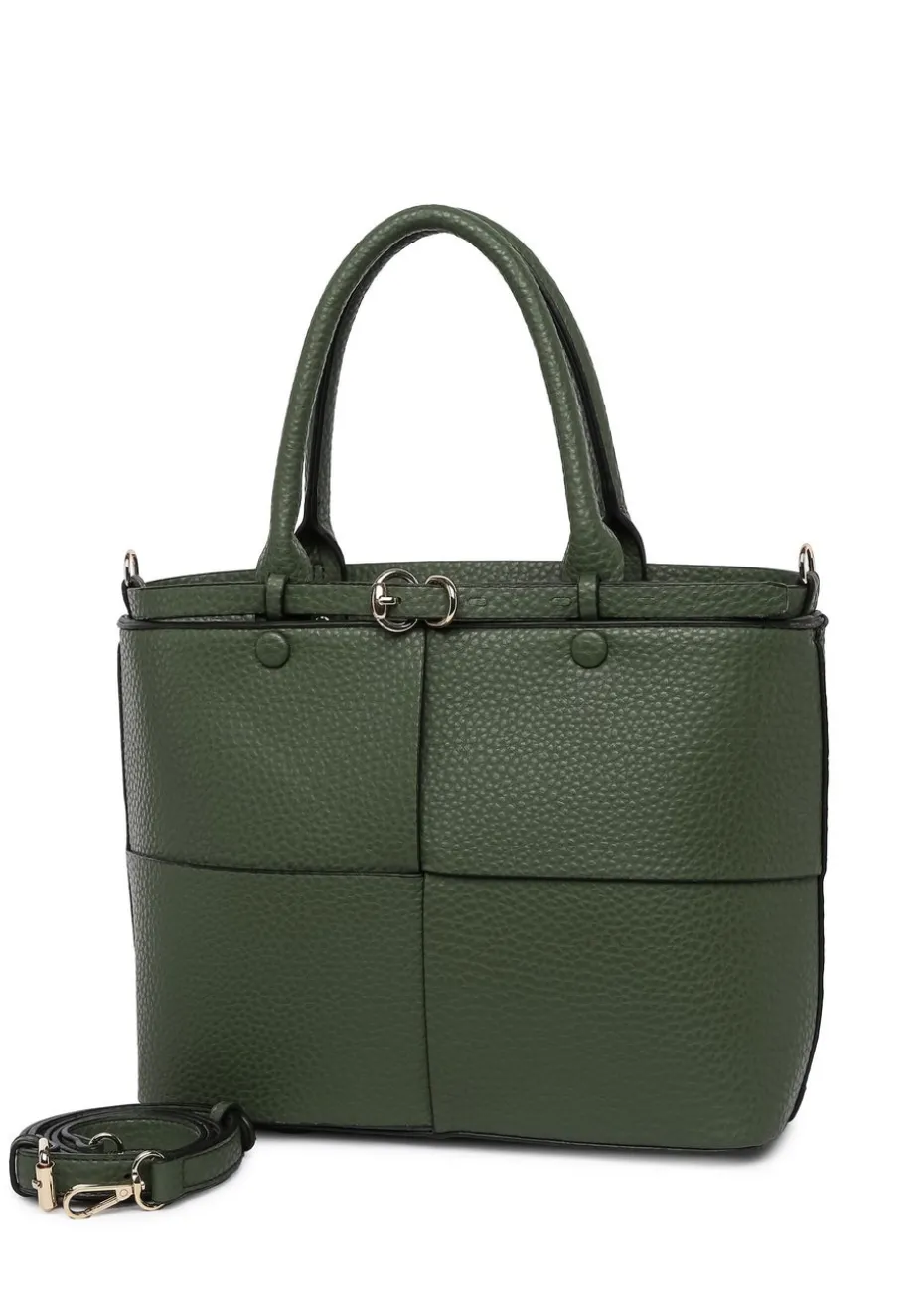 Raffaella Green Buckle Detail Shoulder Bag