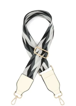 Raffaella Grey and Black Changeable Handbag Strap