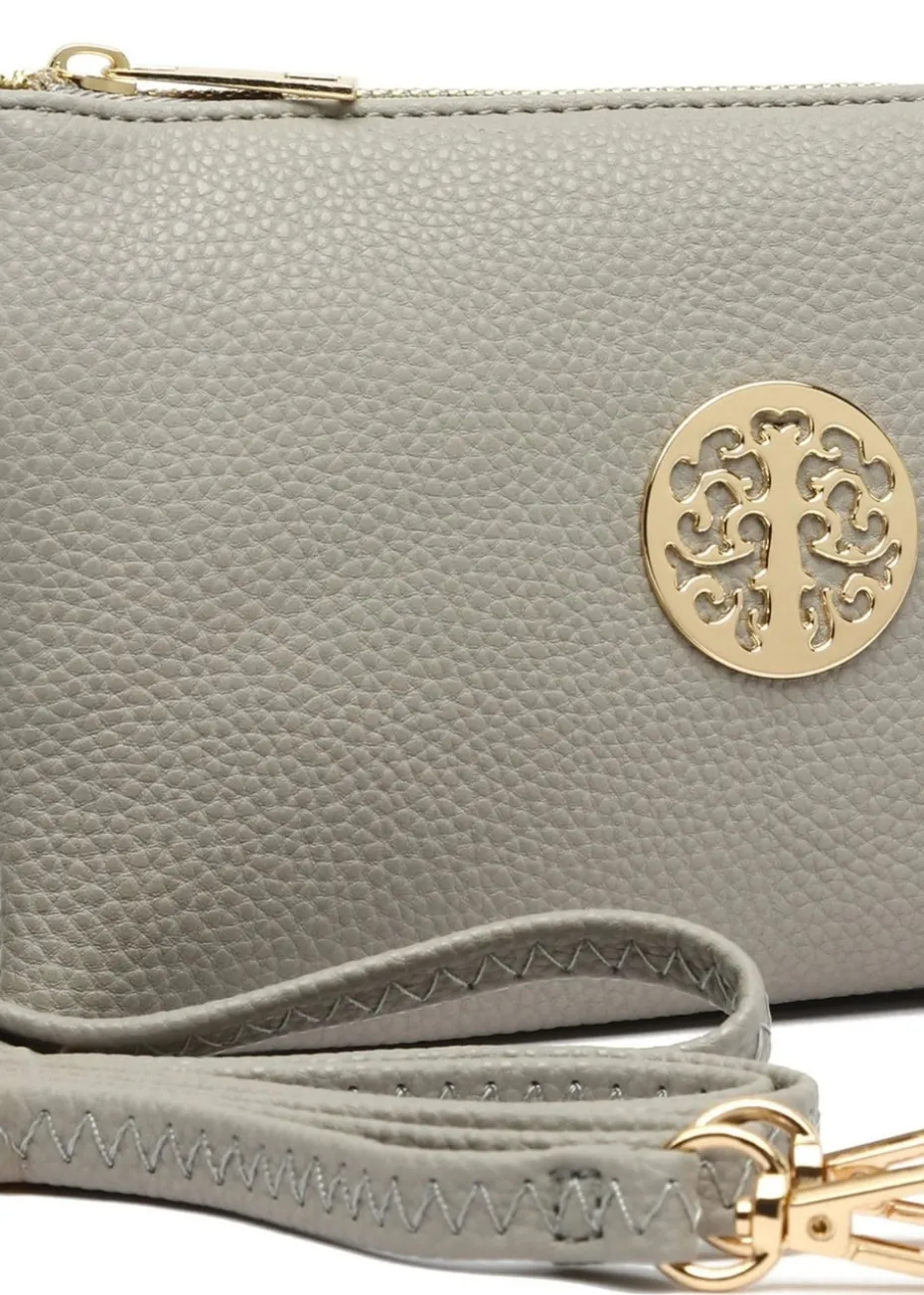 Raffaella Grey Clutch Purse