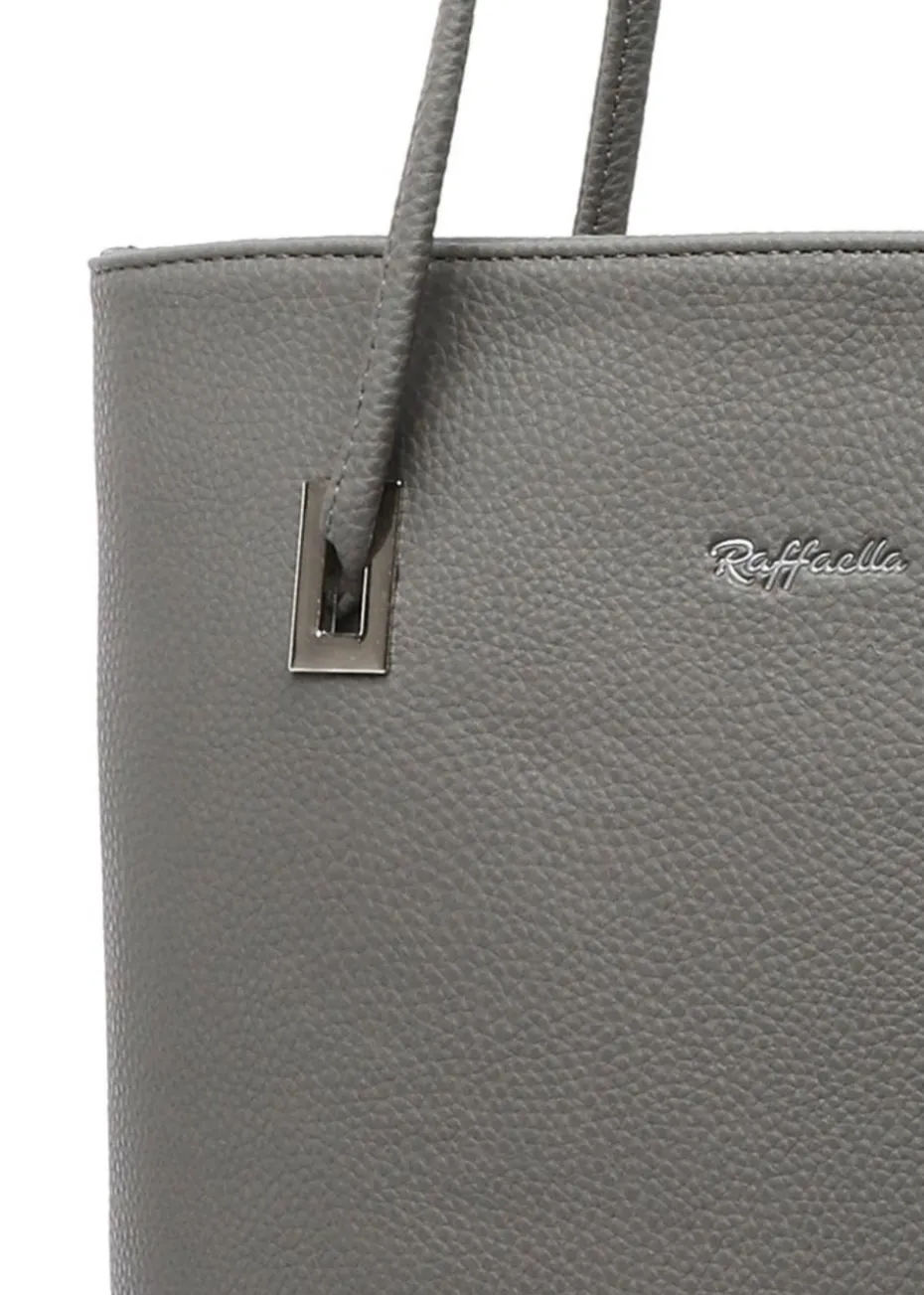 Raffaella Grey Slim Tote Shoulder Bag