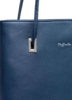 Raffaella Navy Slim Tote Shoulder Bag