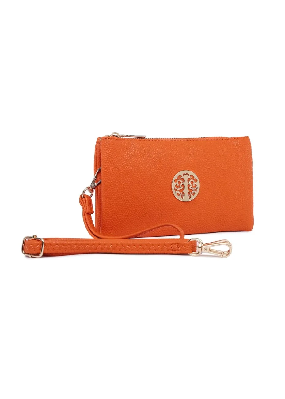 Raffaella Orange Clutch Purse