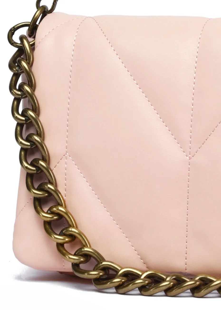 Raffaella Pink Chain Front Cross Body Bag