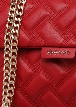 Raffaella Red Quilted Chain Shoulder Bag