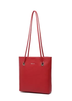 Raffaella Red Slim Tote Shoulder Bag