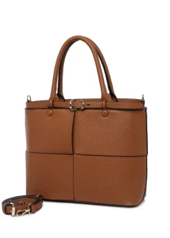 Raffaella Tan Buckle Detail Shoulder Bag