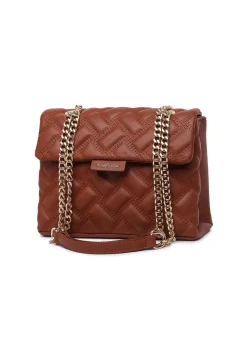 Raffaella Tan Quilted Chain Shoulder Bag