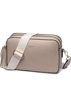 Raffaella Taupe Cross Body Camera Bag