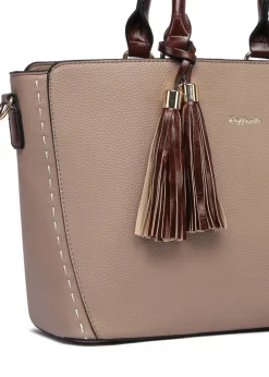Raffaella Taupe Twin Handle Handbag